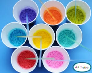 Bubble Painting summer activities for kids