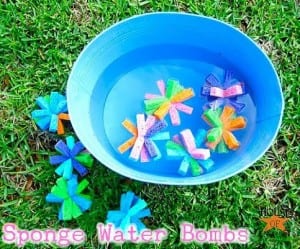 ideas for summer fun- DIY sponge water bombs