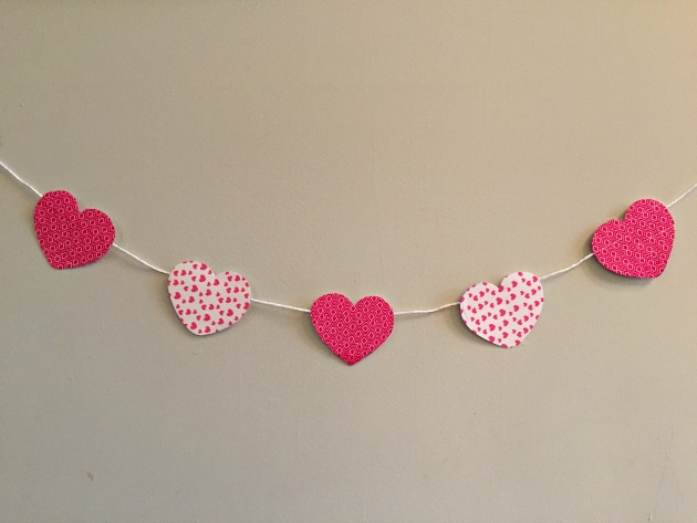 washi tape heart banner