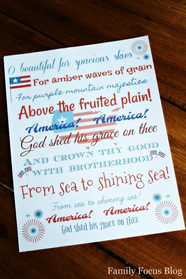 Printable 4th of July Decoration