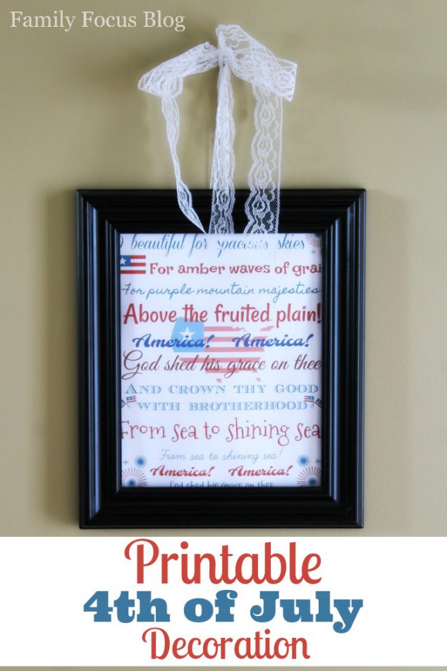 Printable 4th of July Decorations