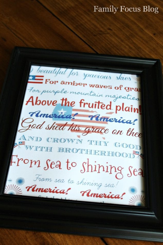4th of July Decoration Printable