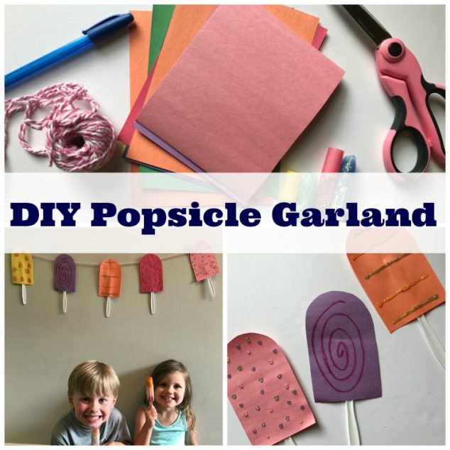 popsicle garland craft
