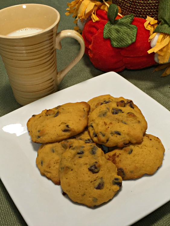 easy Pumpkin Chocolate Chip Cookies