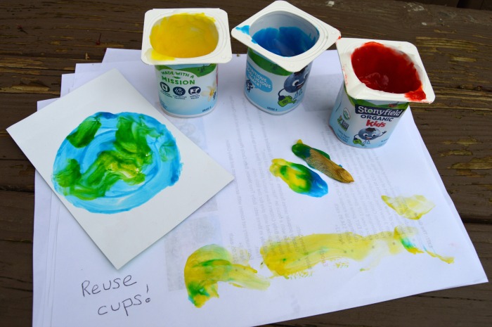 earth day crafts- yogurt cup reuse