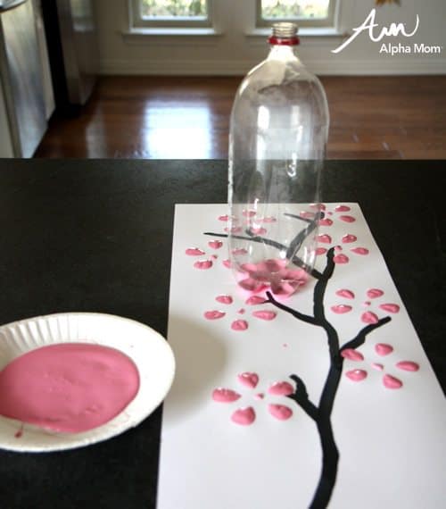 cherry blossom plastic bottle stamp